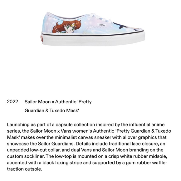 Vans Authentic Pretty Guardians & Tuxedo Mask Sailor Moon Men’s sneakers - Picture 16 of 16